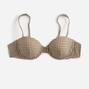 NWOT Madewell Balconette Bikini Top in Seersucker